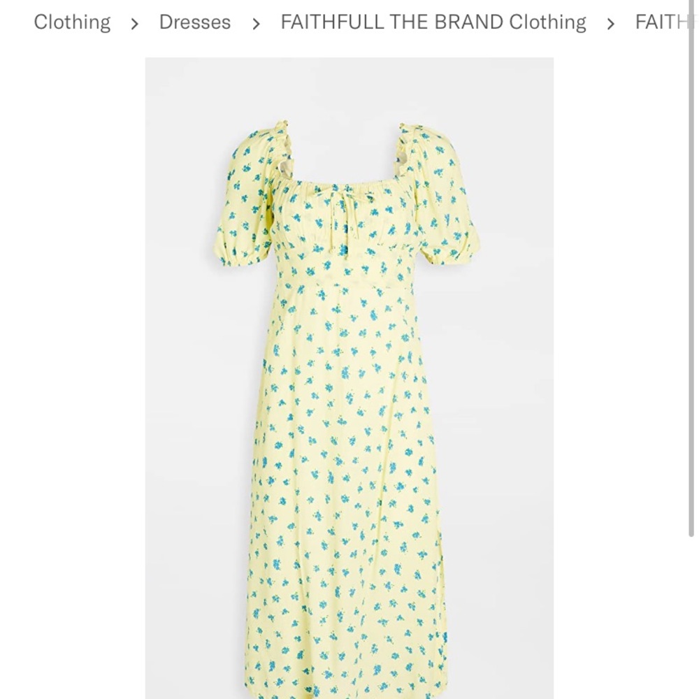 Faithful the brand Bette midi dress size small